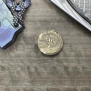The Everyday Coin Brass Dama Fish