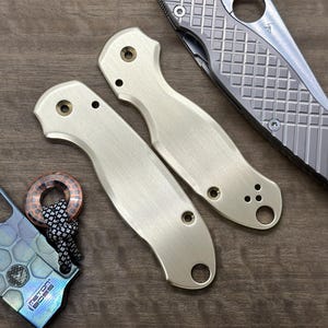 Casquillos de latón cepillado para Spyderco Para 3. Idea de regalo de cumpleaños. Regalo de Navidad