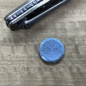 The Everyday Coin Titanium Seigaiha Flamed