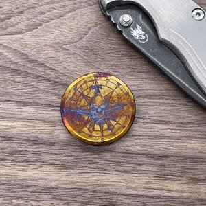 The Everyday Coin Titanium Pirate Compass