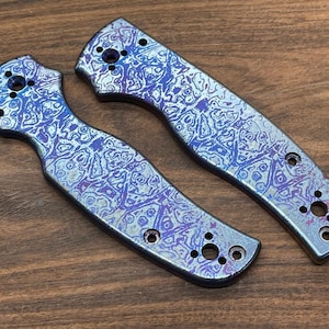 Spyderco Shaman Titanium Standard Alien Blue Flamed
