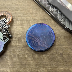 The Everyday Coin Titanium Topo Flamed