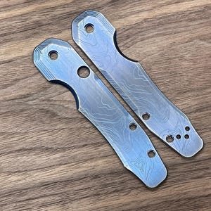 Spyderco Smock Titanium Standard Topo Blue Brushed