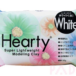 Padico White Hearty clay super lightweight from Japan 50g Figurines / Doll / Flower / Miniature Food 303153 image 1