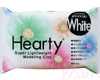 Padico White Hearty Clay super lichtgewicht uit Japan (50g) - Beeldjes / pop / bloem / miniatuurvoedsel 303153