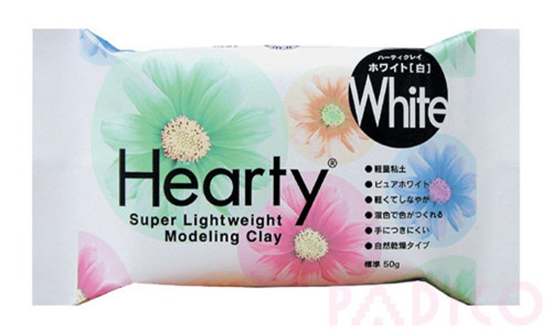 Padico White Hearty clay super lightweight from Japan 50g Figurines / Doll / Flower / Miniature Food 303153 image 1