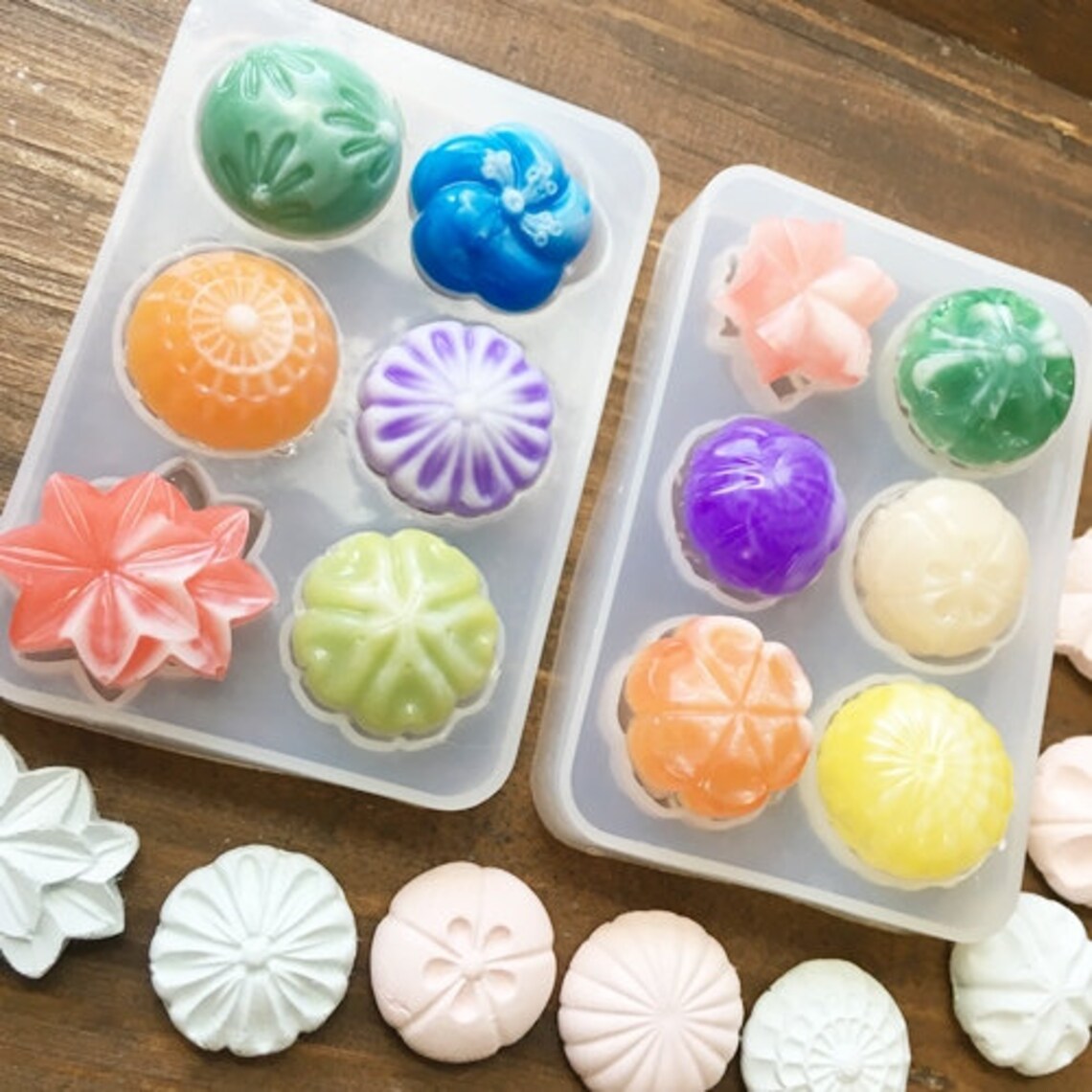 Wagashi Mold 2 Options Choice From High Quality Silicone Soft Etsy