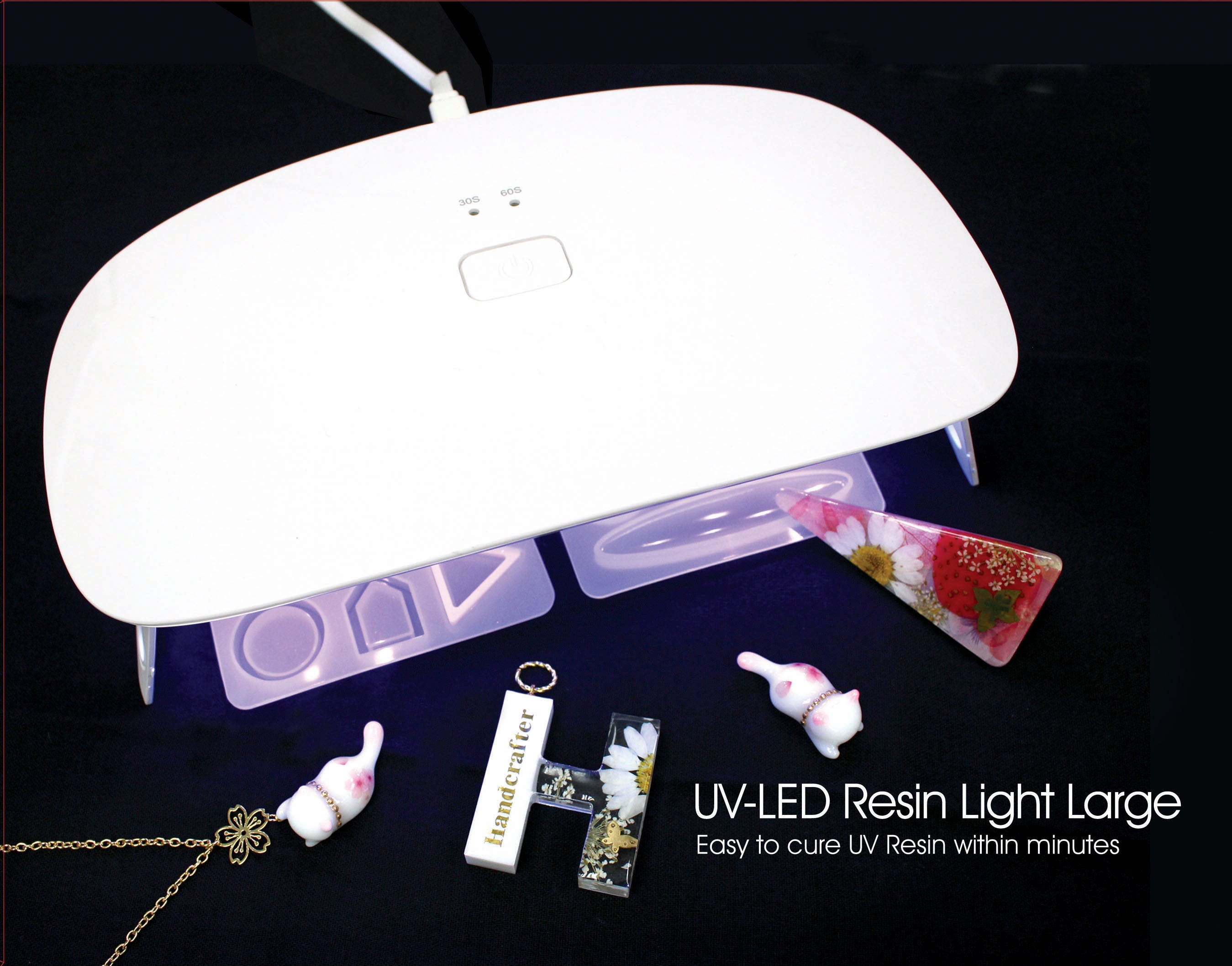 Rechargeable UV Resin Light Curing for Epoxy Crafts 21 LED UV Light for  Resin,Glue,3D Printer UV Resin Lamp 365nm+405nm (UV Resin Light  Rechargeable)