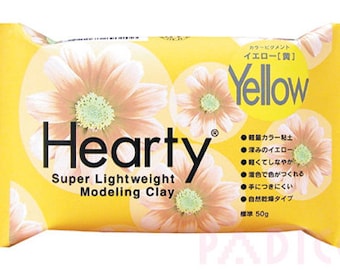 Padico Yellow Hearty clay super lightweight from Japan (50g) - Figurines / Doll / Flower / Miniature Food 303119