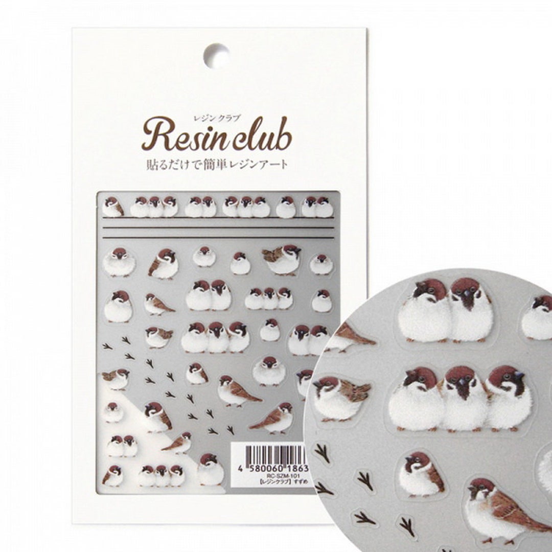 日本レジンクラブ 柄ステッカー スズメ スーパーデザインフィルム 高