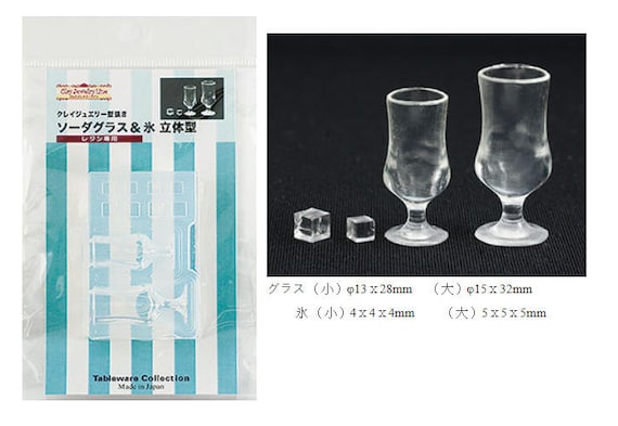 3D Soda glass & ice DIY Grace 3D die-cutting High Quality Silicone Soft Mold For Clay / Resin / UV Resin/ Soap from Japan GR-148