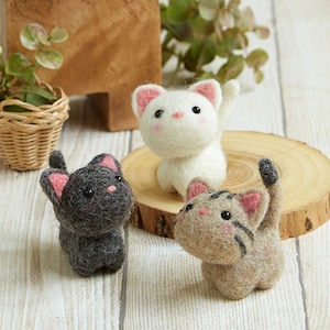 Kit de feltro de lã artesanal DIY Gatinho - pacote de kit japonês H441-483