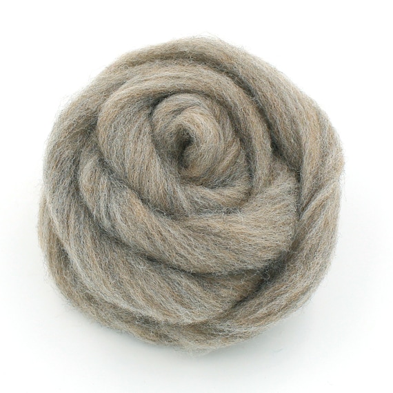 Natural Wool Roving: 10g: Light Grey Natural Wool Roving: 10g: Light Grey