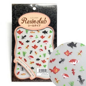 Japan Resin Club Pattern Sticker Goldfish Super Design Film High Quality for  Resin / UV Resin from Japan RC-KNG-101