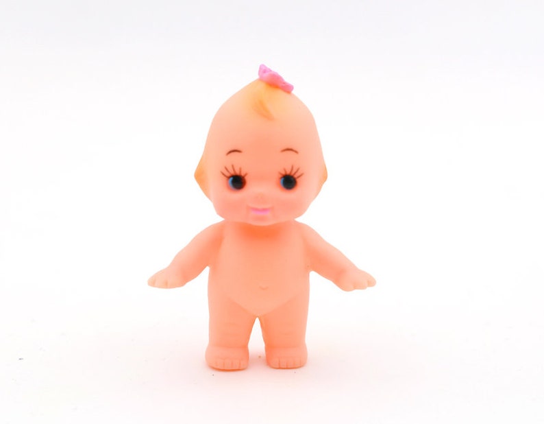 Kewpie BB Puppe Kunststoff Kewpie Puppe 528 cm hoch hergestellt in Japan 5cm with Ribbon