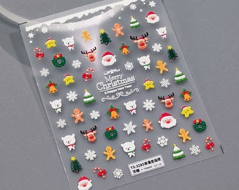 Christmas Creative Stickers / Nail Deco Sticker , Pattern Sticker, Super Design Film High Quality for  Resin / UV Resin 8 models available