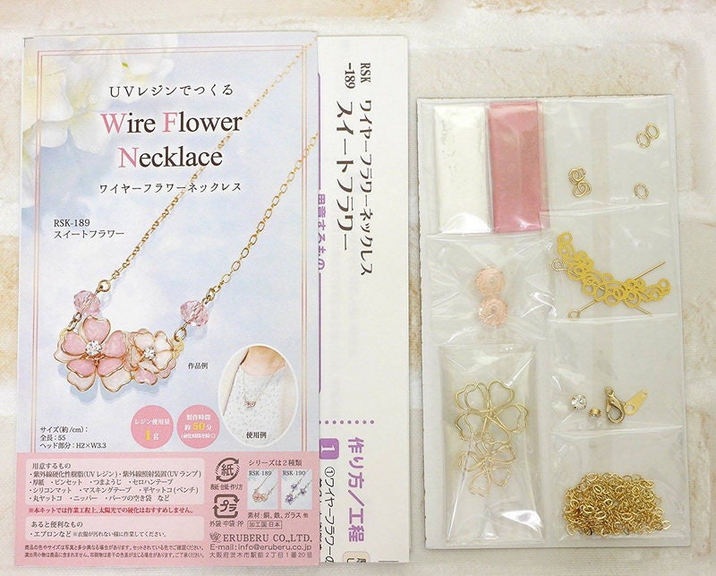 Wire Nail Polish Flowers and UV Resin Accessories Japanese Craft Book 
