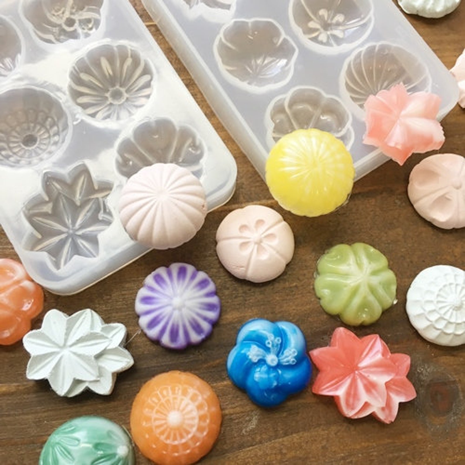 Wagashi Mold 2 Options Choice From High Quality Silicone Soft Etsy