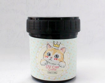 Handcrafter Crystal UV Clay 100g, Crystal Clear when cured w/ No stickiness or tackiness