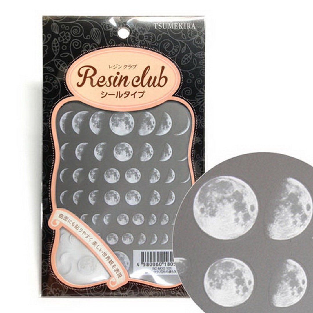 Japan Resin Club Pattern Sticker Moon Super Design Film High