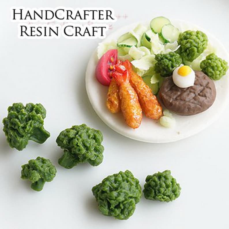 Lovely food series 3D broccoli Mold High Quality Silicone Soft Mold For Clay Resin UV Resin from Japan C-723