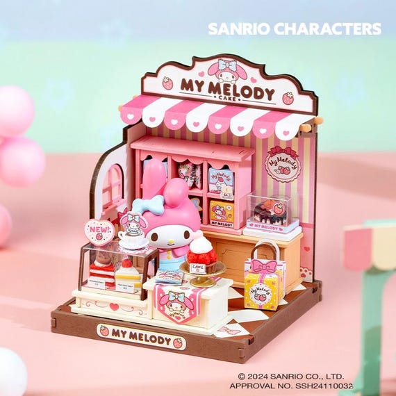 Rolife DIY Miniature House My Melody's Strawberry Cakes DIY Kit
