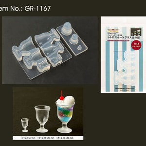 High Quality 3D Silicone Soft Mold 1:12 Scale vintage candy glass Mold Mini Fake Food for UV Resin and Polymer Clay GR-1167