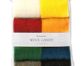 Color de lana fieltro japonés Hamanaka fieltro lana 8 bricolaje conjunto. H441-121-4
