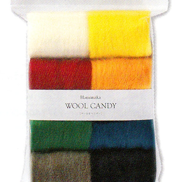 DIY Wool Felt Japanese Hamanaka Felt Wool 8 color Set. H441-121-4