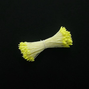 Flower Pip Yellow (thorn) M 2-3x4mm 144pcs Made in Japan perfect for crochet Flower / artificial flowers /  art flowers KP-67