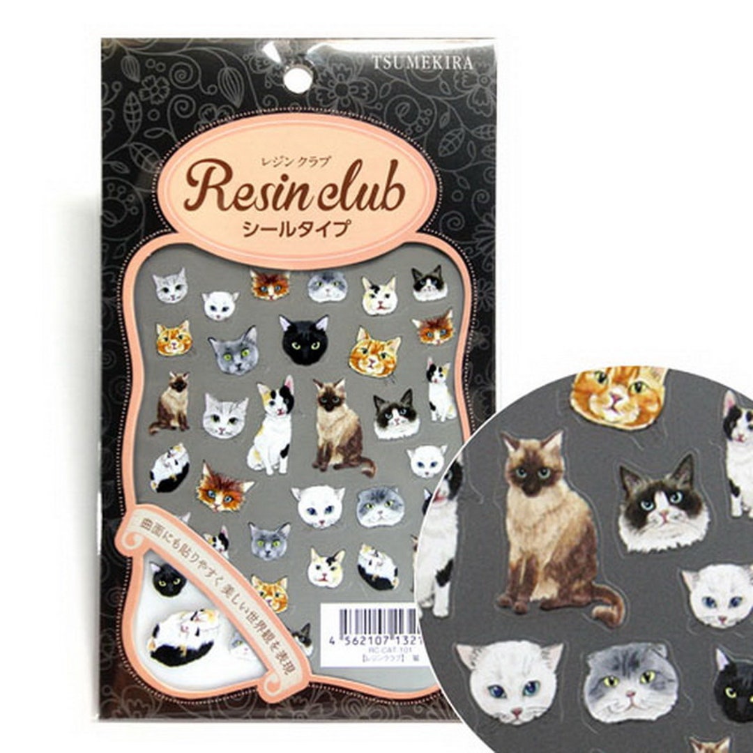 日本レジンクラブ 柄ステッカー 猫 スーパーデザインフィルム 高品質