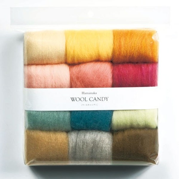 Japanese Hamanaka Felt Wool 12 color Set. H441-122-2