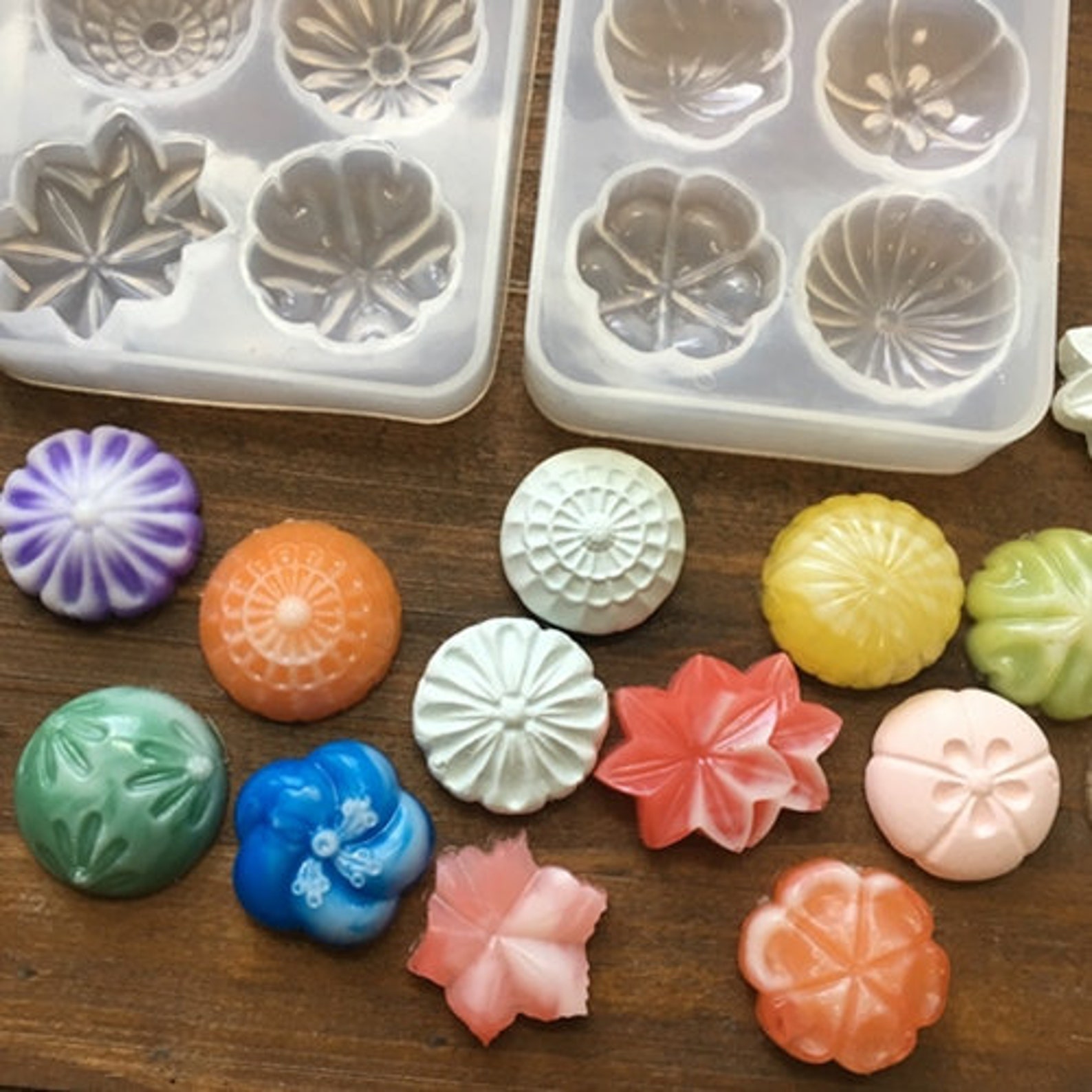 Wagashi Mold 2 Options Choice From High Quality Silicone Soft Etsy