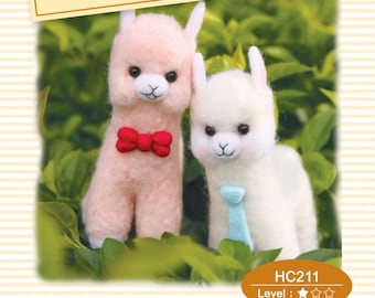 Aguja de fieltro de lana fieltro uso hacer poco Alpaca Kit de Material de inglés (Inglés para principiantes)