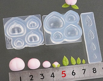 Lovely food series 3D Peach Mold High Quality Silicone Soft Mold For Clay / Resin / UV Resin from Japan C-726