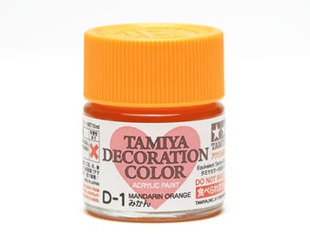 Tamiya Decoration Series Master of coloring for Clay & Resin Acrylics Coloring D-1 Mandarin Orange 10ml From Japan TA-76601