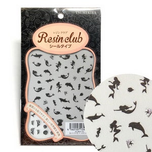 Japan Resin Club Pattern Sticker Mermaid silhouette Super Design Film High Quality for  Resin / UV Resin from Japan RC-MER-101