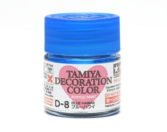 Tamiya Decoration Series Master de coloration pour Clay & résine acrylique Coloriage D-8 Blue Hawaii (Transparent) 10ml du Japon TA-76608