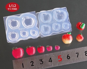 Miniature fruit gummy mold Apple High Quality Silicone Soft Mold For Clay / Resin / UV Resin from Japan C-851