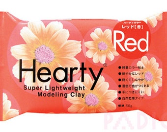 Padico Red Hearty clay super lightweight from Japan (50g) - Figurines / Doll / Flower / Miniature Food 303154