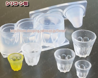 Miniature series Water glass mold High Quality Silicone Soft Mold For Clay / Resin / UV Resin/ Soap from Japan C-651