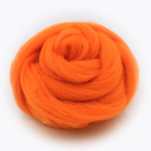 10g Super snel vilten korte vezels wol Perfect in naald voelde en natte voelde oranje V511
