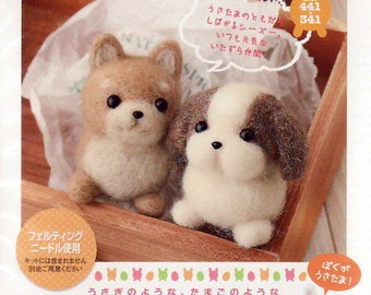 DIY handmade Wool Felt Shiba and Xi Shi --- Japanese kit package