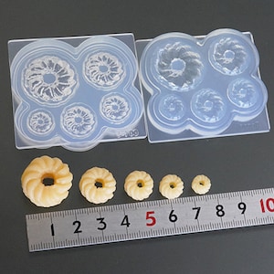 Pane incantevole Mini 3D Francese Cruiser H (5 dimensioni) stampo di alta qualità Silicone Soft Mold Per argilla / resina / UV Resin / Sapone dal Giappone C-700