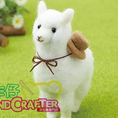 DIY Handmade Wool Felt Kit Alpaca and Hat Japanese Kit Etsy