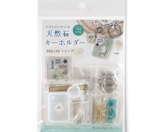 DIY Japanese UV Resin Craft Kit Natural stone key ring cards --- Japanese Craft Kit RSK-196