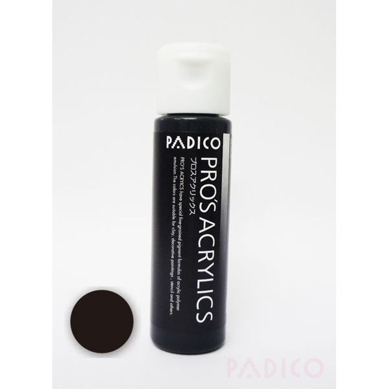 Padico Pro's Acrylics Black 30ml From Japan water-resistant when dry 404877 image 1