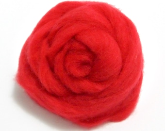 10g Super Fast felting Short Fiber Wool Perfect in Needle Felt and Wet Felt Red V106