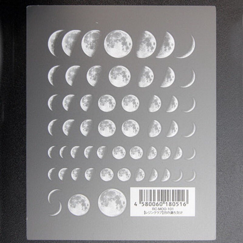Japan Resin Club Pattern Sticker Moon Super Design Film High