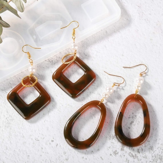 2Pcs Round Beads Diamond Resin Silicone Molds - Jewelry Making Craft Molds